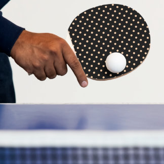 Raquette De Ping Pong Taches de pêche abricot sur fond noir