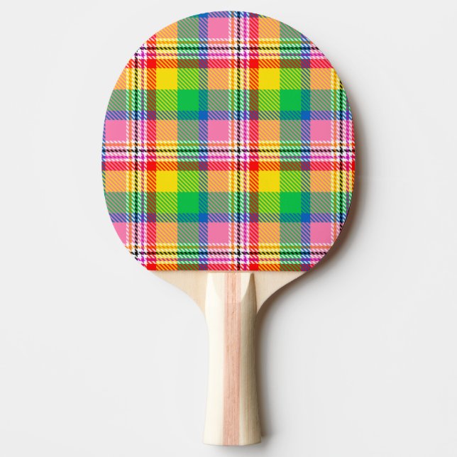Raquette De Ping Pong Tartan vert rose (Devant)