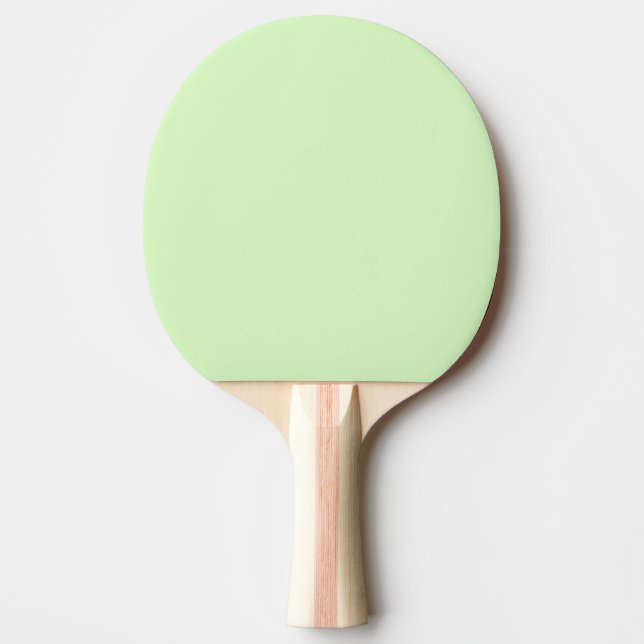 Raquette De Ping Pong Tea vert pastel Feuille couleur solide (Devant)
