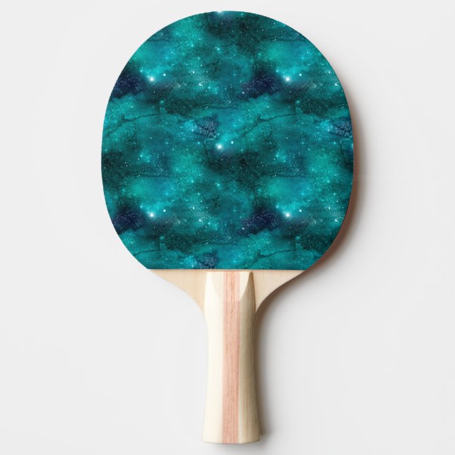 Raquette De Ping Pong Teal Galaxy Series Design 8 (Devant)