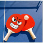 Raquette De Ping Pong Tennis de table personnalisé moderne visage en col<br><div class="desc">Tennis De Table Personnalisé Moderne Angry Face Ping Paddle.</div>