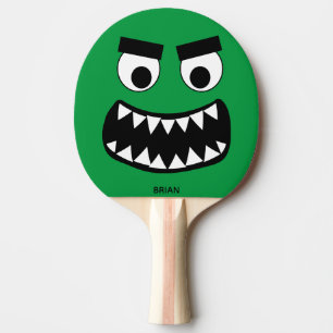 Raquette De Ping Pong Tennis de table pour enfants monstre vert drôle