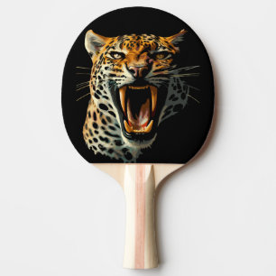 Raquette De Ping Pong Tête d'attaque du léopard