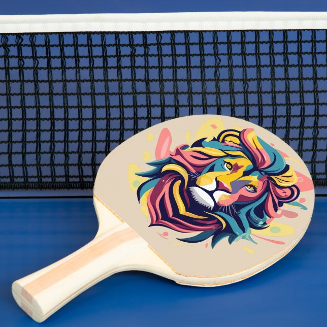 Raquette De Ping Pong Tête de lion Abstraite (Insitu)