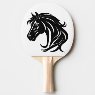 Raquette De Ping Pong Tête de magnifique cheval noir