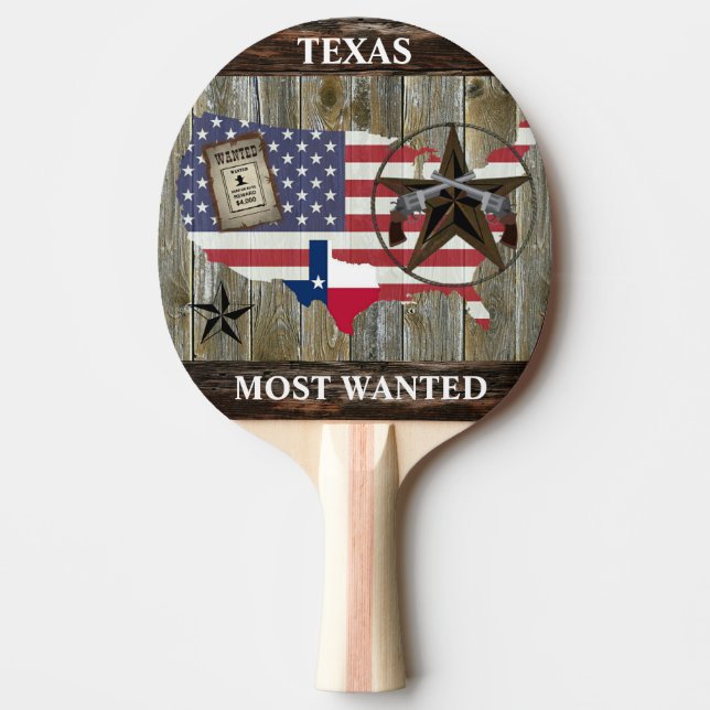 Raquette De Ping Pong Texas Lone Star État Duel Pistols les plus Recherc (Devant)