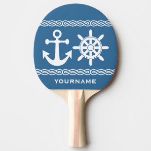 Raquette De Ping Pong Texte et palette faits sur commande nautiques de
