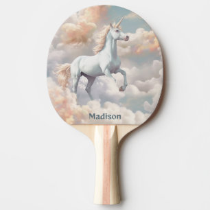 Raquette De Ping Pong Texte personnalisé belle licorne