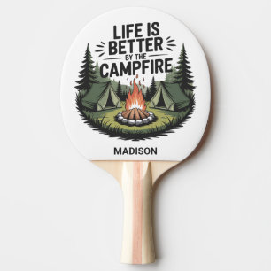 Raquette De Ping Pong Texte personnalisé Camping