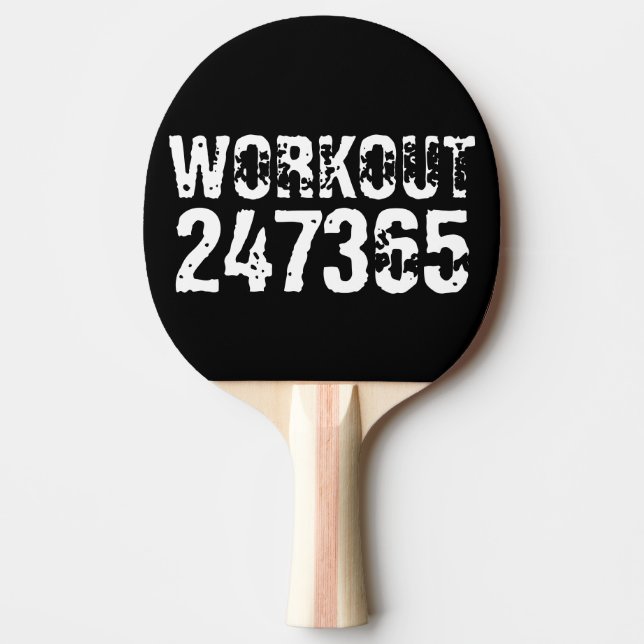 Raquette De Ping Pong Texte usé et rayé Workout 247365 blanc (Devant)
