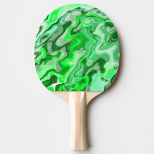 Raquette De Ping Pong Texture de marbre vert émeraude peinture liquide a