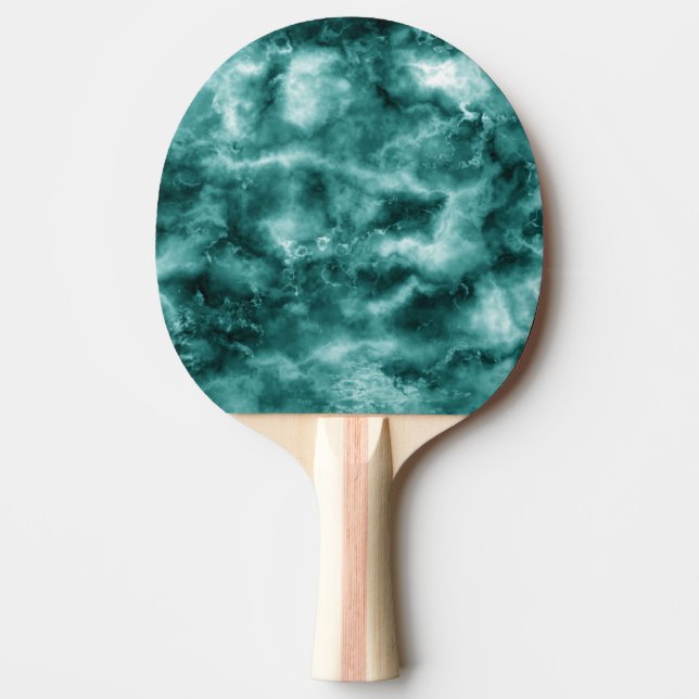 Raquette De Ping Pong Texture de marbre vert foncé (Devant)