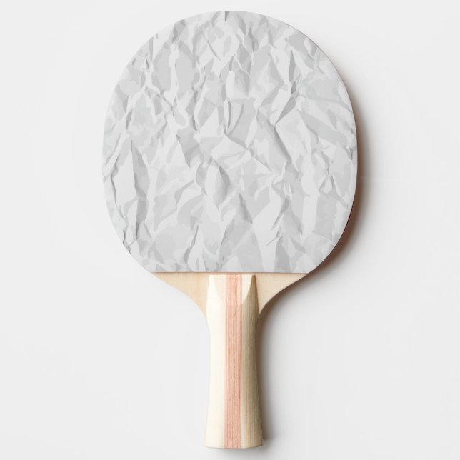 Raquette De Ping Pong Texture de papier froissée par blanc (Devant)