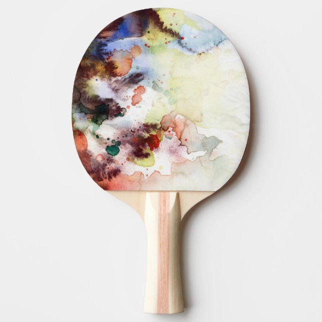 Raquette De Ping Pong Texture grunge d'aquarelle abstraite avec la (Devant)