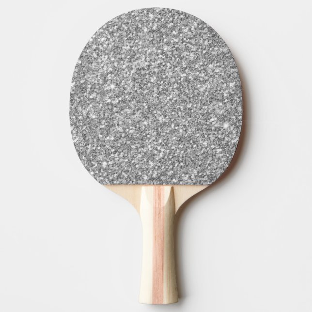 Raquette De Ping Pong Texture Parties scintillant blanche solide Imprime (Devant)