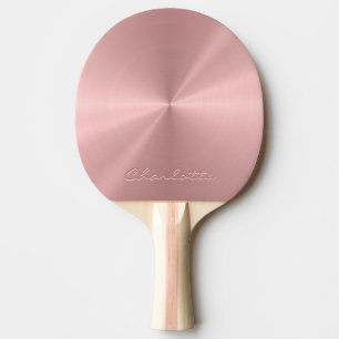 Raquette De Ping Pong Texture radiale métallique personnalisée d'or ro