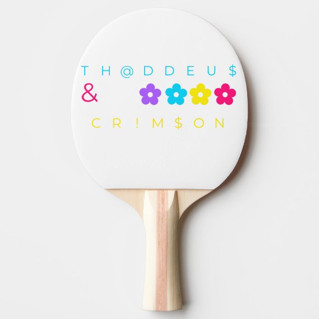 RAQUETTE DE PING PONG TH@DDEU$ & CRIM$ON (Devant)