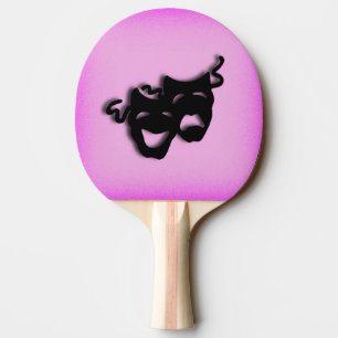 Raquette De Ping Pong Théâtre de comédie et de tragédie rose