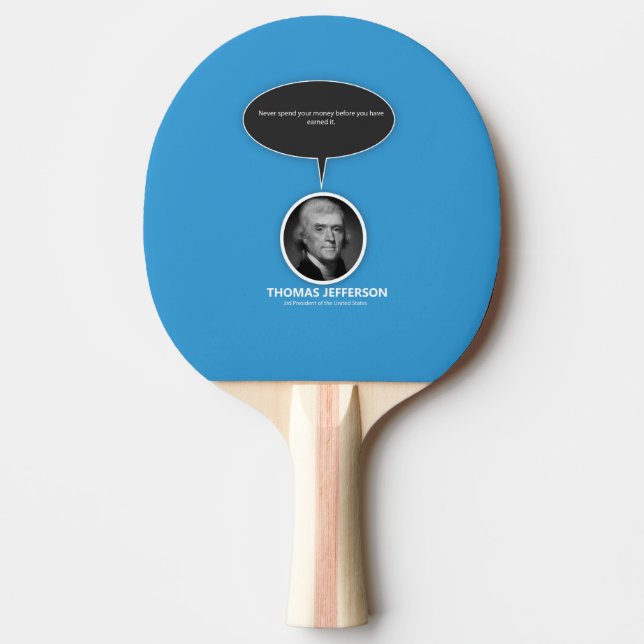 Raquette De Ping Pong Thomas Jefferson Ping Pong Paddle (Devant)