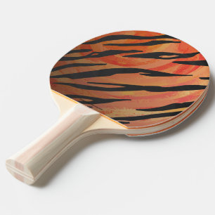 Raquette De Ping Pong Tiger chaud orange et noir
