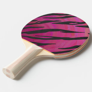 Raquette De Ping Pong Tiger rose chaud et noir