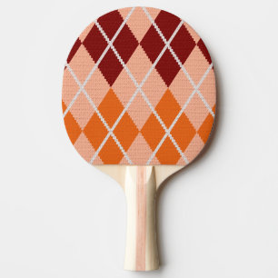 Raquette De Ping Pong Tissu à motifs de losanges réaliste