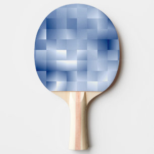 Raquette De Ping Pong Tons bleus rêveurs dans un motif carré