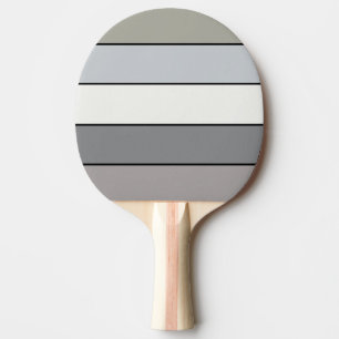 Raquette De Ping Pong Tons Gris Avec Bandes Noires Sur Papier Aquarelle