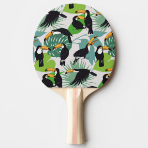Raquette De Ping Pong Toucan Bird : Palm Feuille Motif
