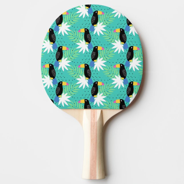 Raquette De Ping Pong Toucans sur Teal (Devant)