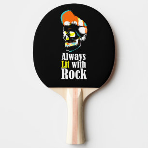 Raquette De Ping Pong Toujours allumé avec du rock