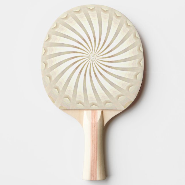 Raquette de ping pong tourbillon crème beige (Devant)