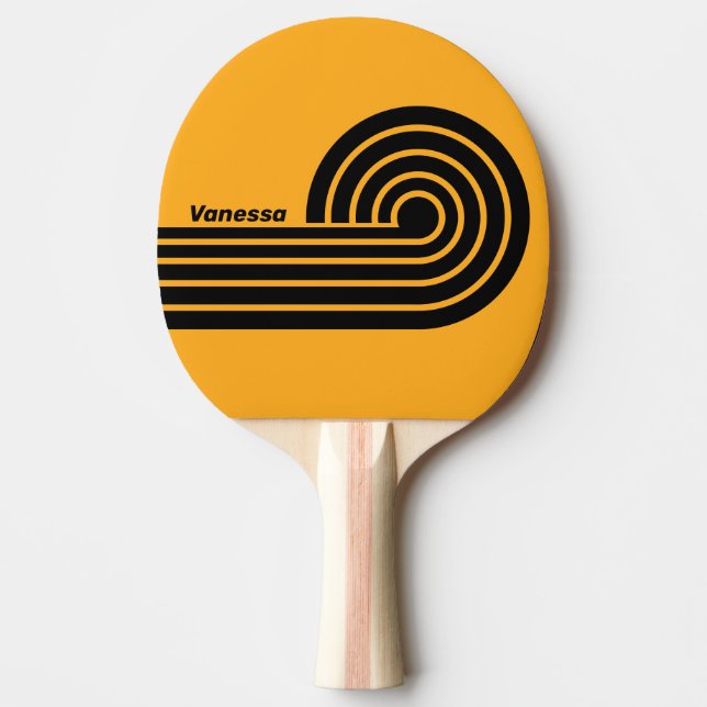 Raquette De Ping Pong Tournesol Rétro Buzz Double Boucle Rayures avec No (Devant)