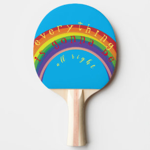 Raquette De Ping Pong "Tout ira bien" Arc-en-ciel