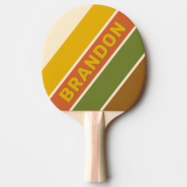 Raquette De Ping Pong Trèfle Sunrise Bold Rayé avec Nom (Devant)