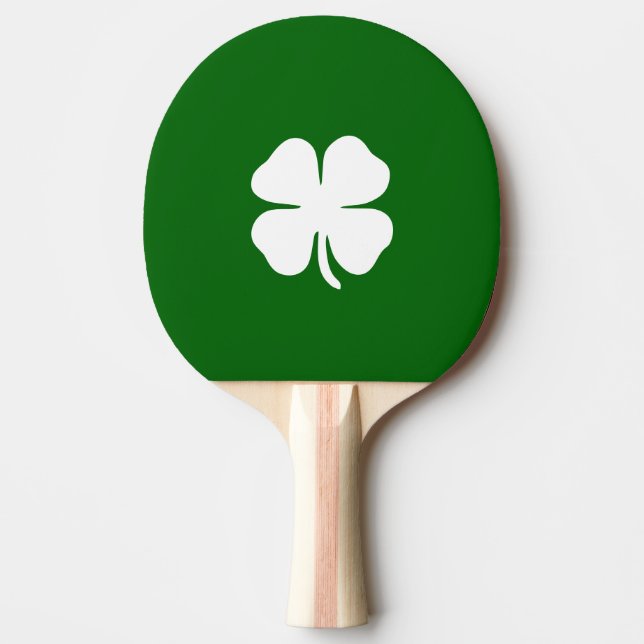 Raquette De Ping Pong Trèfle Vert Rayé Chanceux Irlandais (Devant)
