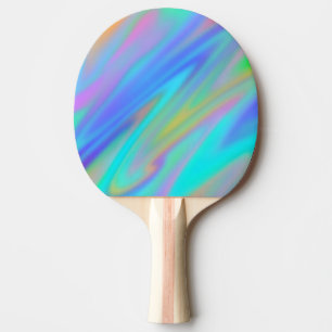 Raquette De Ping Pong Trendy luxe vert bleu violet faux holographique