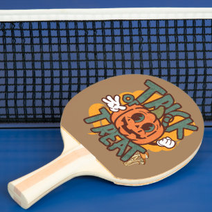 Raquette De Ping Pong Trick ou traiter visage citrouille Cool Cartoon Br