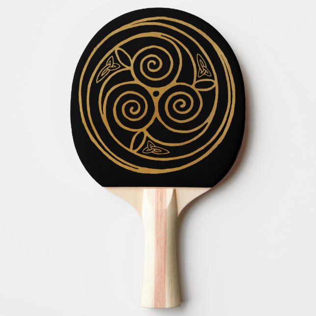 Raquette De Ping Pong Triple Celtic Knot Swirl Mandala (Devant)
