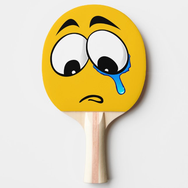 Raquette De Ping Pong Triste Emoji Jaune (Devant)