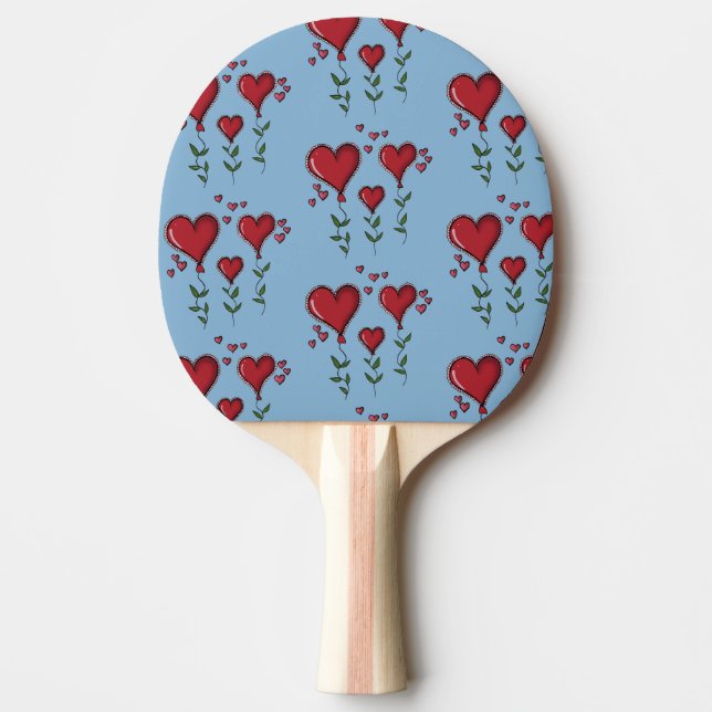 Raquette De Ping Pong Trois Coeurs mignons (Devant)