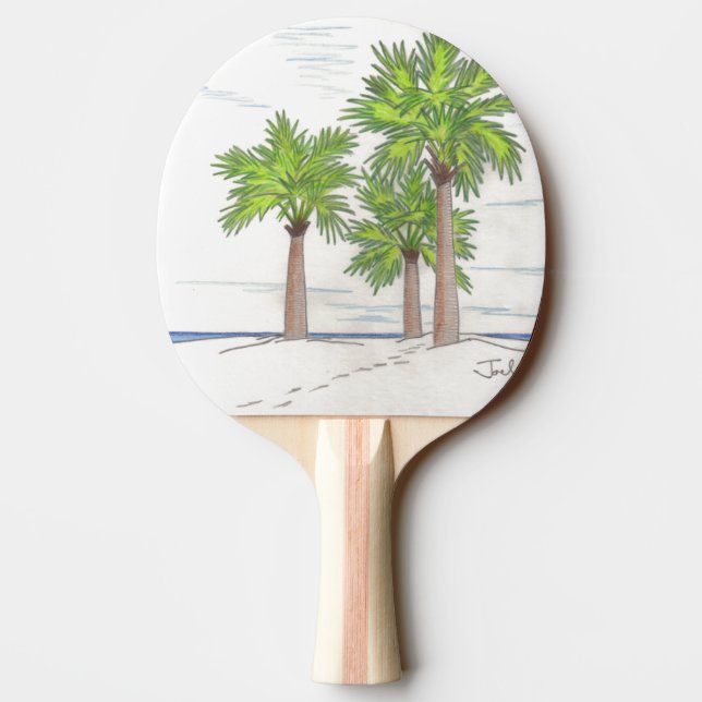 Raquette De Ping Pong TROIS PALMS Ping-Pong Paddle (Dos)