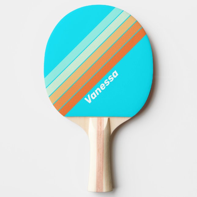 Raquette De Ping Pong Tropic Splash Rayé avec Nom (Devant)