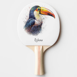 Raquette De Ping Pong Tropical Splendor Toucan, personnalisé