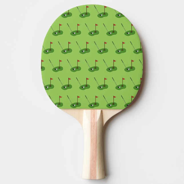 Raquette De Ping Pong Trou de golf avec Motif Drapeau (Devant)