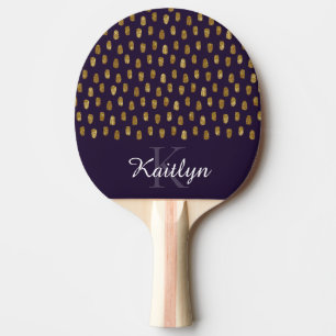 Raquette De Ping Pong Trucs de pinceau de Parties scintillant d'or viole