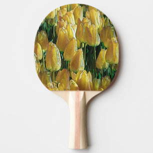 Raquette De Ping Pong Tulipes jaunes soleil