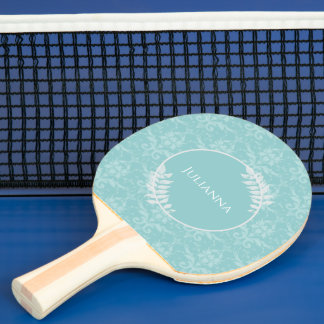 Raquette De Ping Pong Turquoise Élégant Ping Pong Paddle Damask