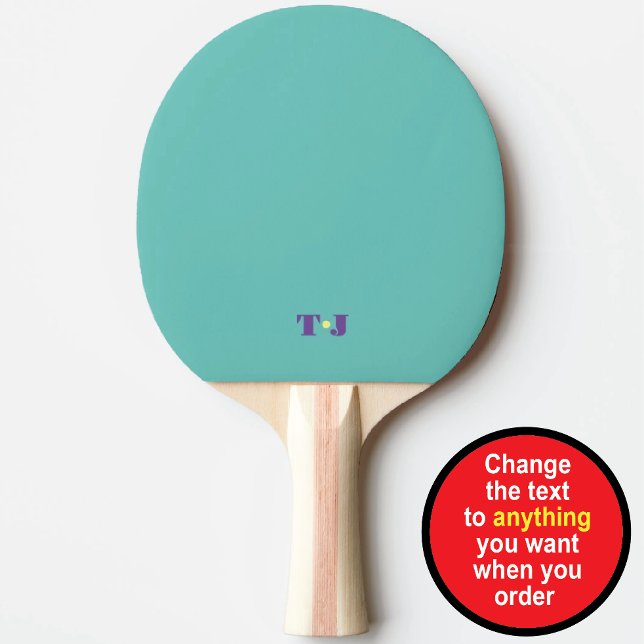 Raquette De Ping Pong Turquoise personnalisé (Créateur téléchargé)