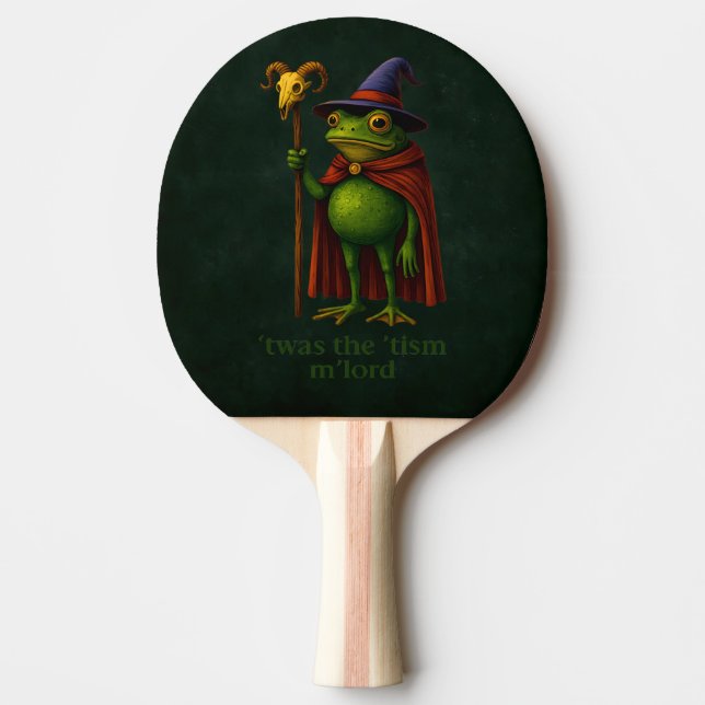 Raquette De Ping Pong T'was The 'Tism M'Lord Frog Meme Autism Awareness (Devant)